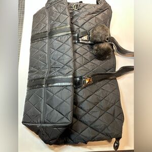 Oversized Black Quilted Weekender Oversized Bag-